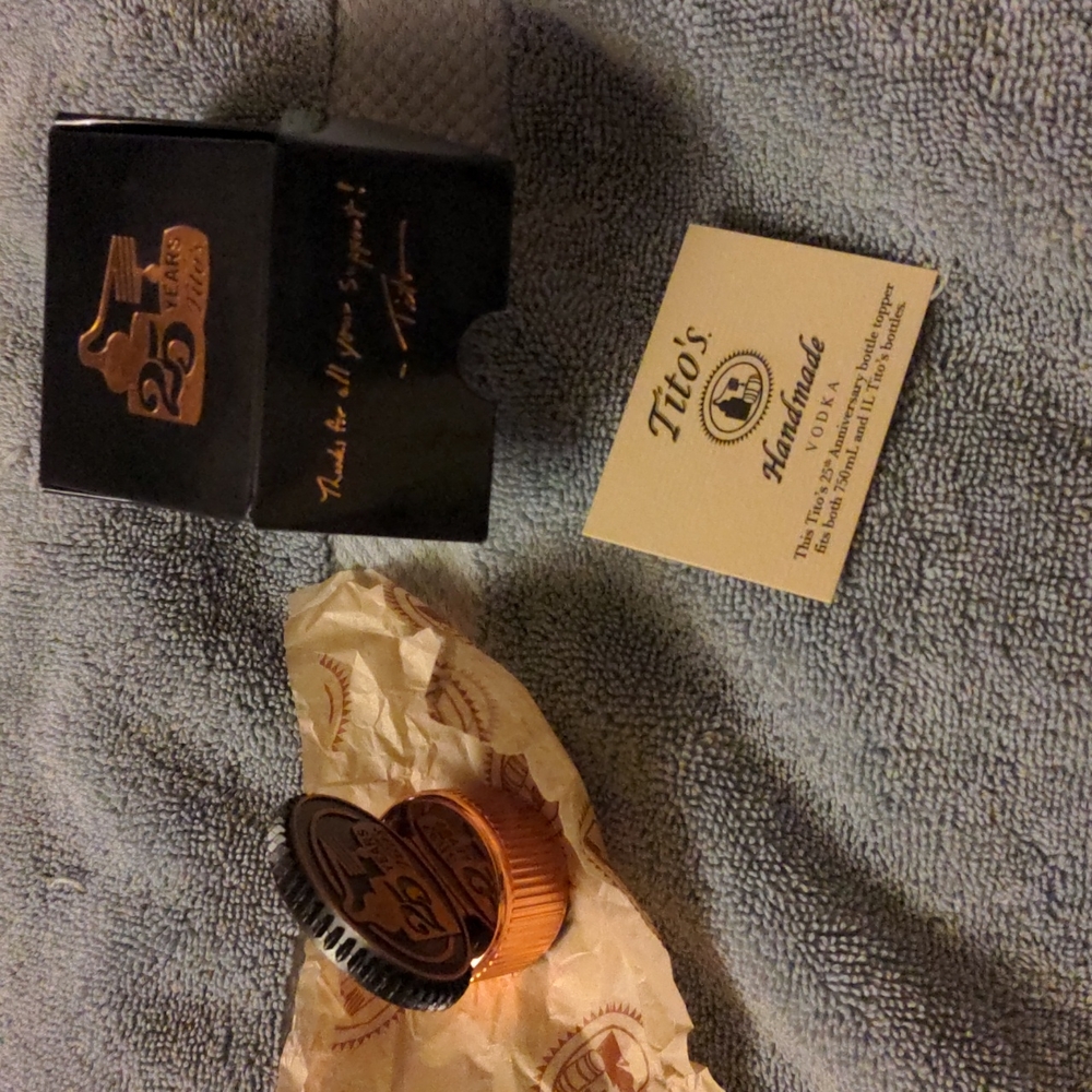 Tito's Handmade Vodka 25 Years Anniversary Bottle Opener Topper